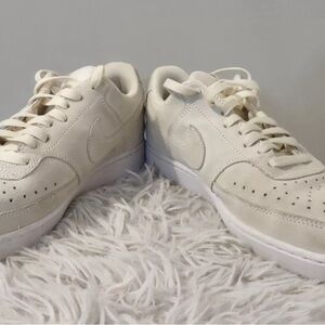 Nike court vision off white (cream) colored size 8 women suede Sneakers casual
